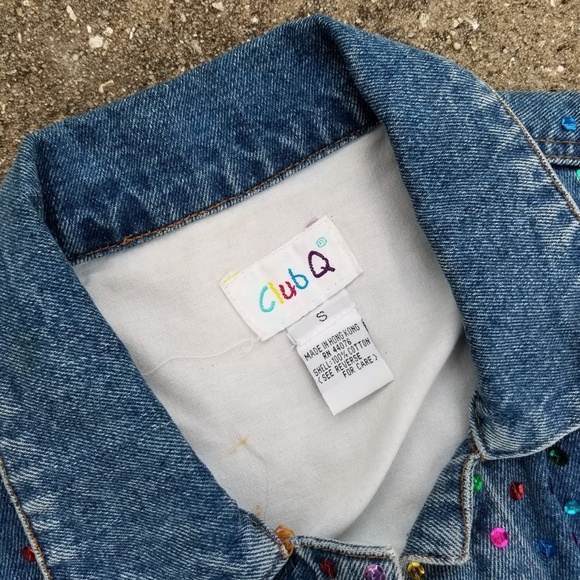 Club Q Rainbow Sequin Denim Jacket - Picture 4 of 4